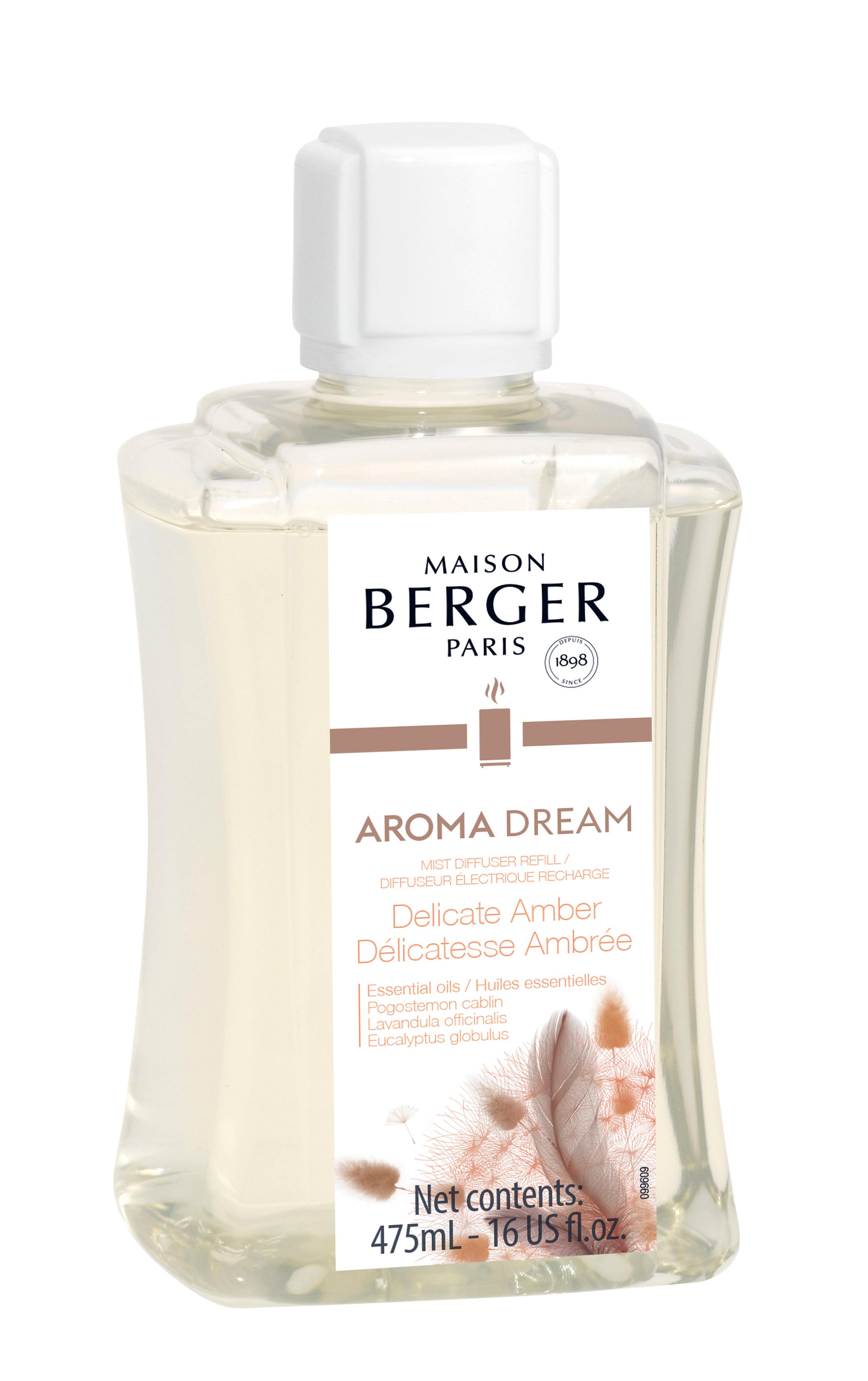 Recharge diffuseur électrique Aroma délicatesse ambrée 475ML - Lampe Berger