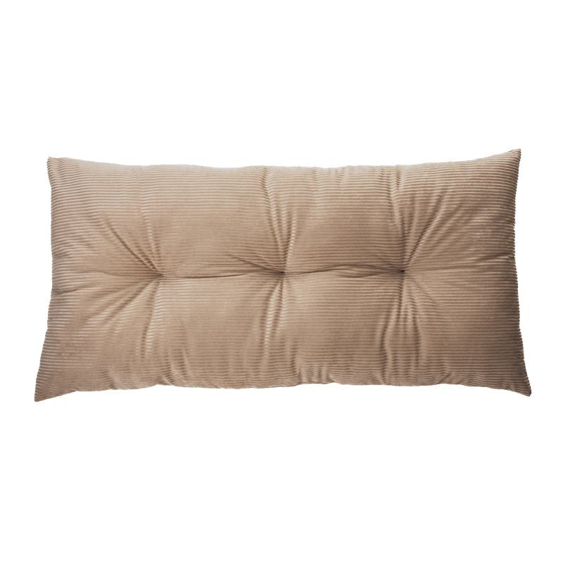 Coussin long en corduroy taupe - Brunelli