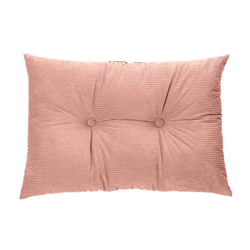 Coussin rectangulaire en corduroy corail - Brunelli