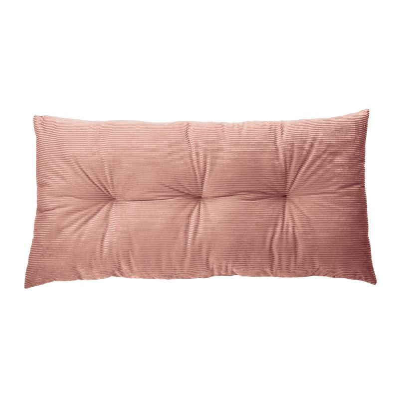 Coussin long en corduroy corail - Brunelli