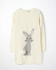 Knitted dress with a bunny - MID