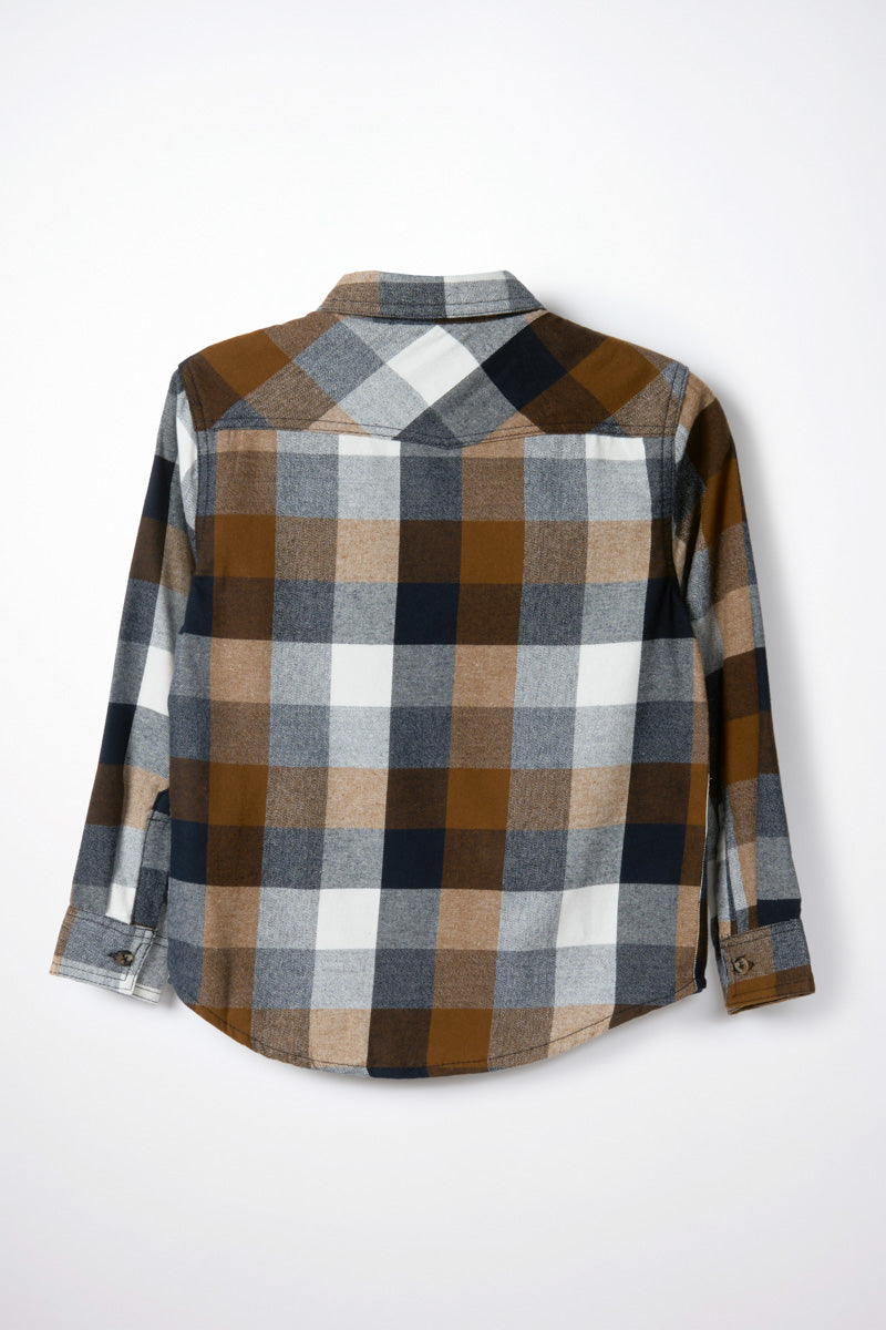 Checked long sleeved shirt