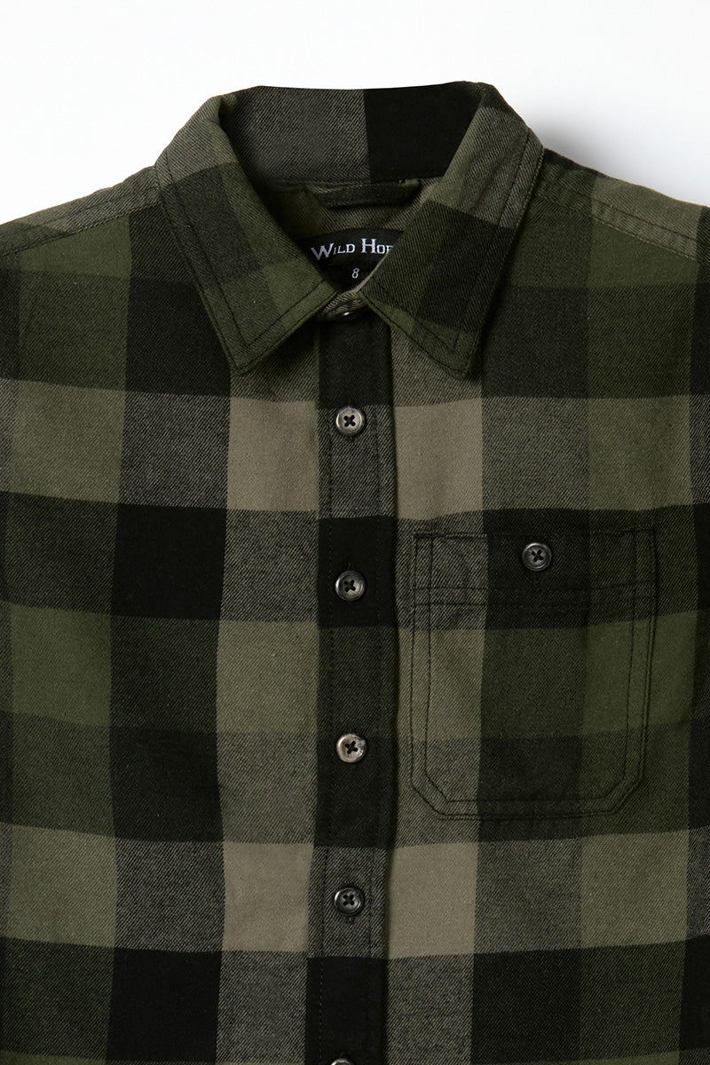 Checked long sleeved shirt