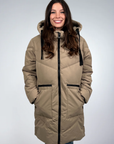 Manteau long avec capuche ajustable