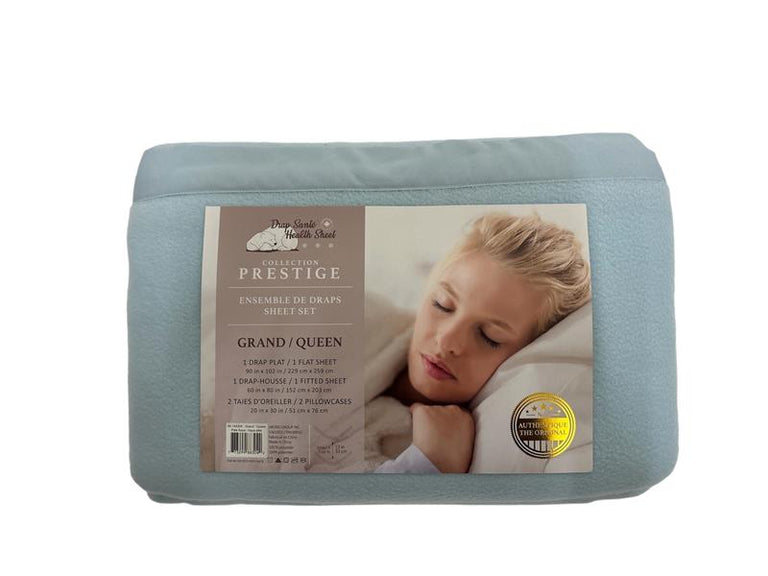 Prestige queen sheet set pale blue Draps Santé Home Les Magasins CPC