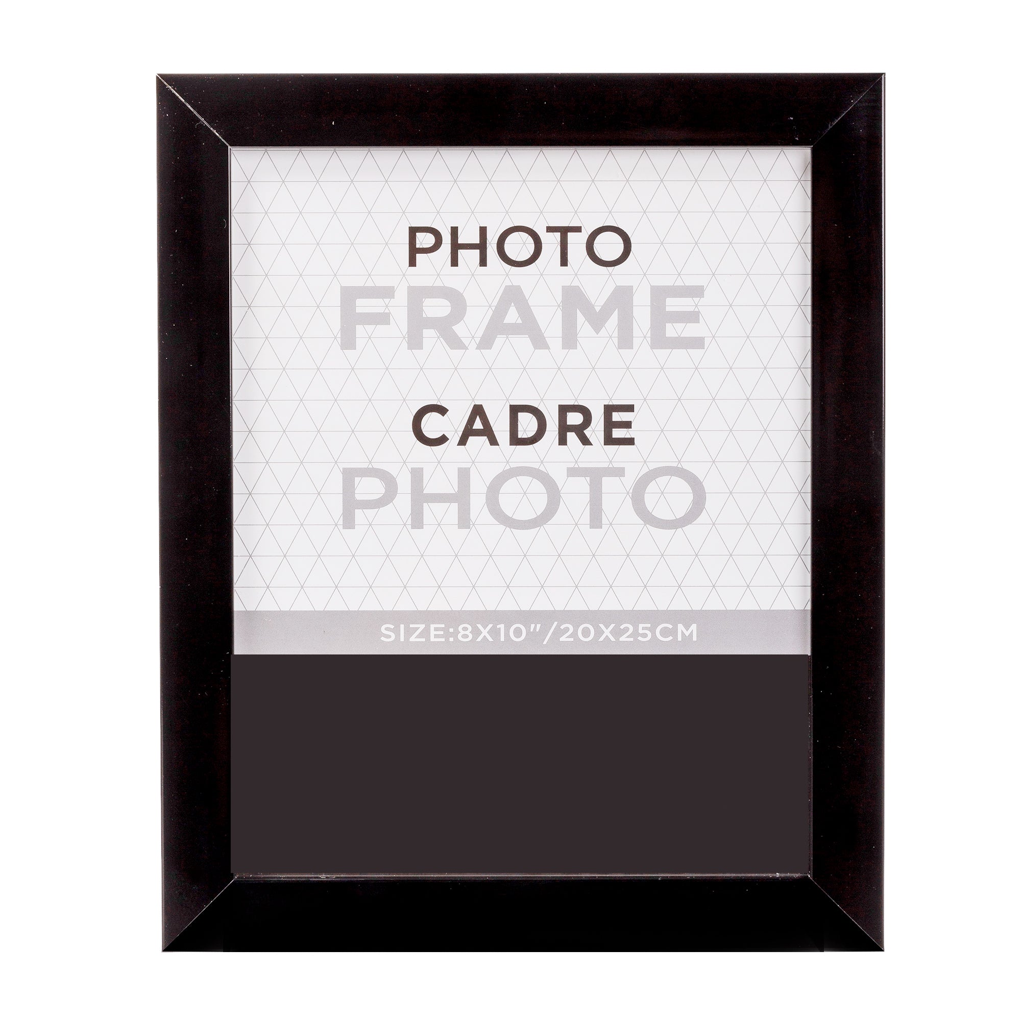 Cadre photo 20 x 25 cm contour large - Noir