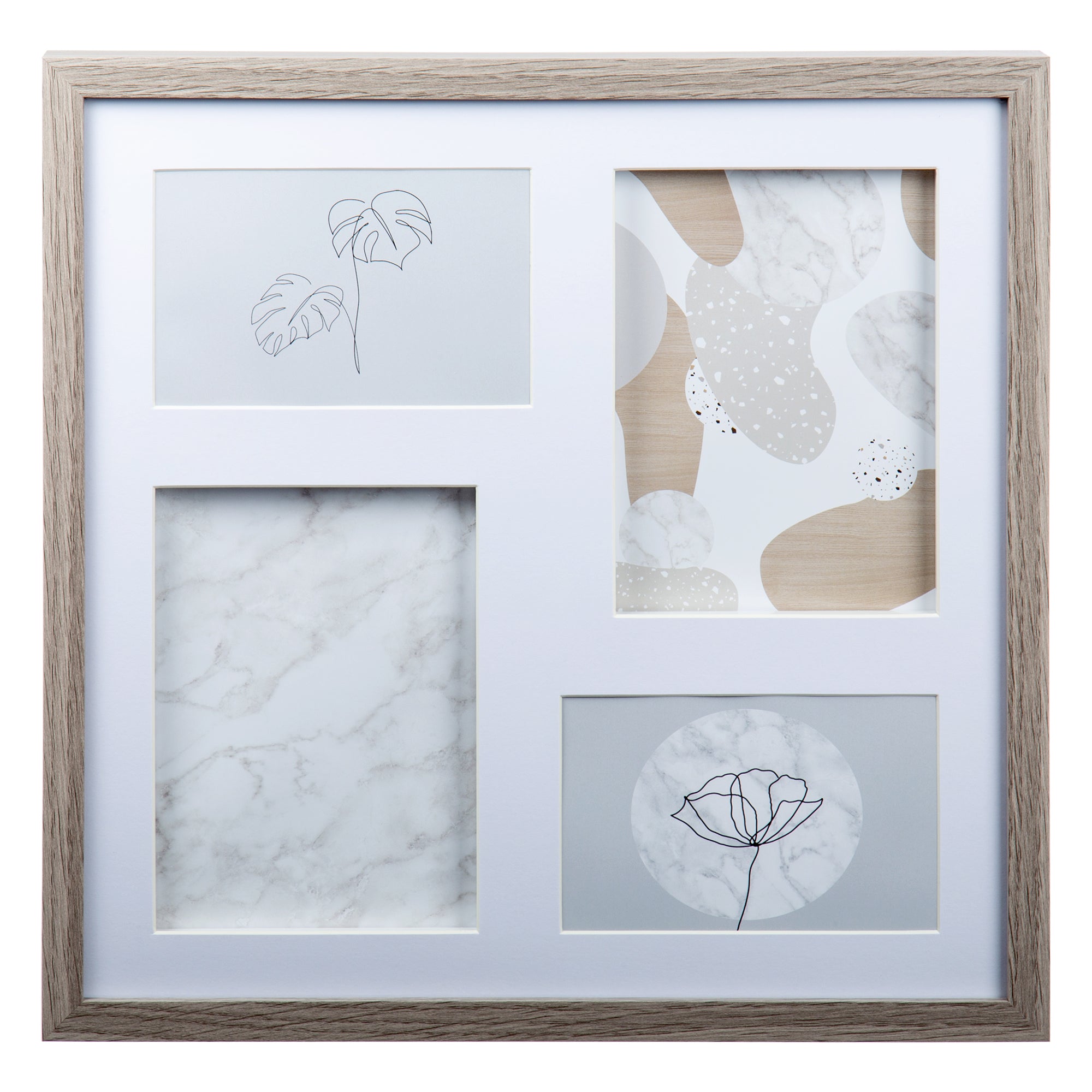 4 wall photo frame - Gray