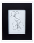 Photo frame 13 x 18 cm black marbled outline - White