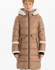 Manteau long avec bordures en sherpa - Point Zéro