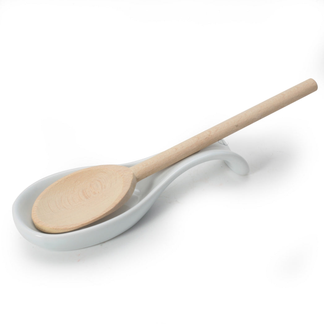 White porcelain spoon rest