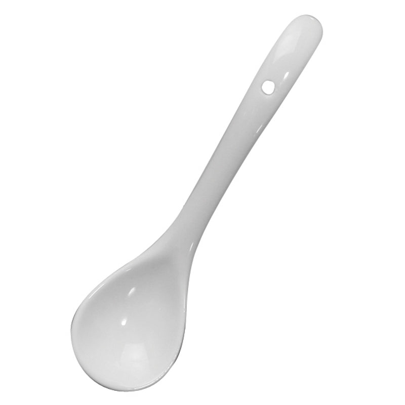 White condiment spoon