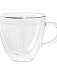 Heart-shaped double wall glass mug