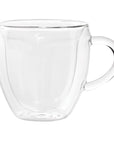 Tasse en verre double paroi forme de cœur