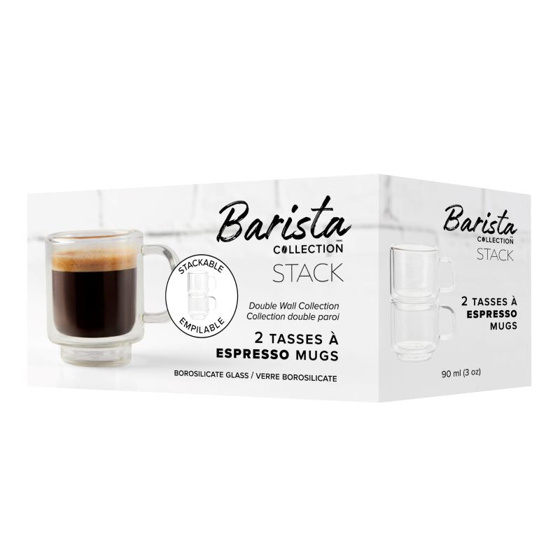 Tasse en verre double paroi espresso - Collection Stack