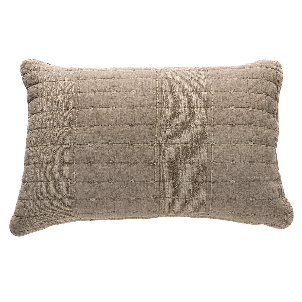 Cache oreiller Moss taupe queen - Brunelli