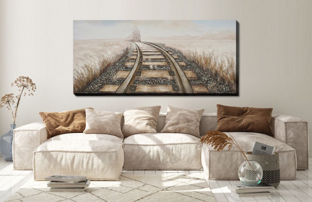 Picture frame - Train in the distance 71 x 180 cm