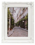 Baroque photo frame 13 x 18 cm - White