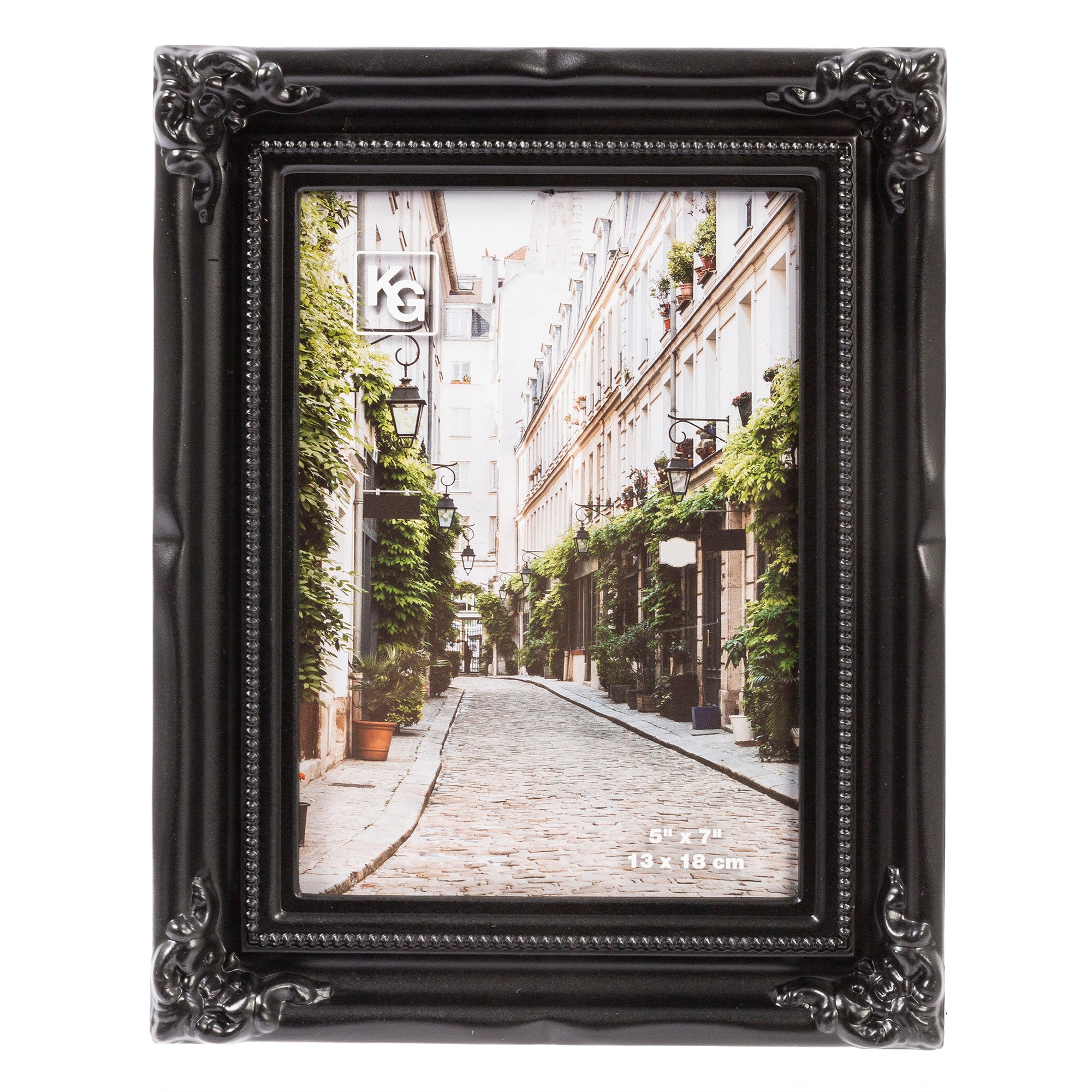 Baroque photo frame 13 x 18 cm - Black