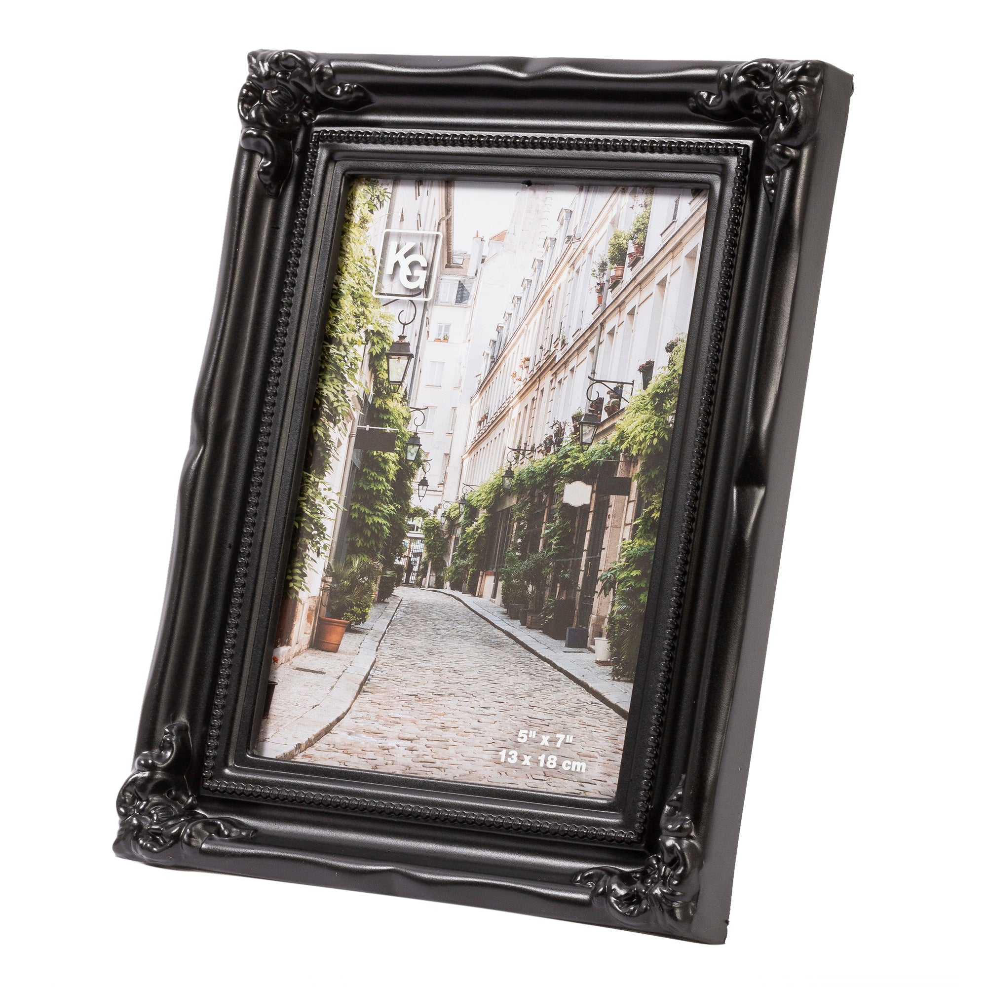 Baroque photo frame 13 x 18 cm - Black