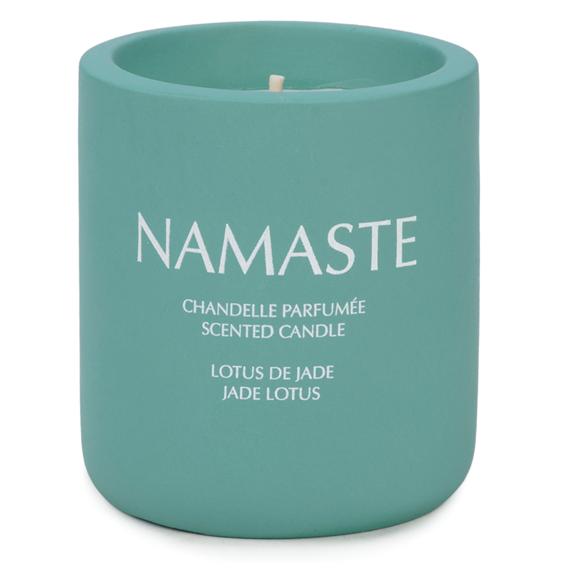 Ceramic candle - Namaste aqua lotus by Jade