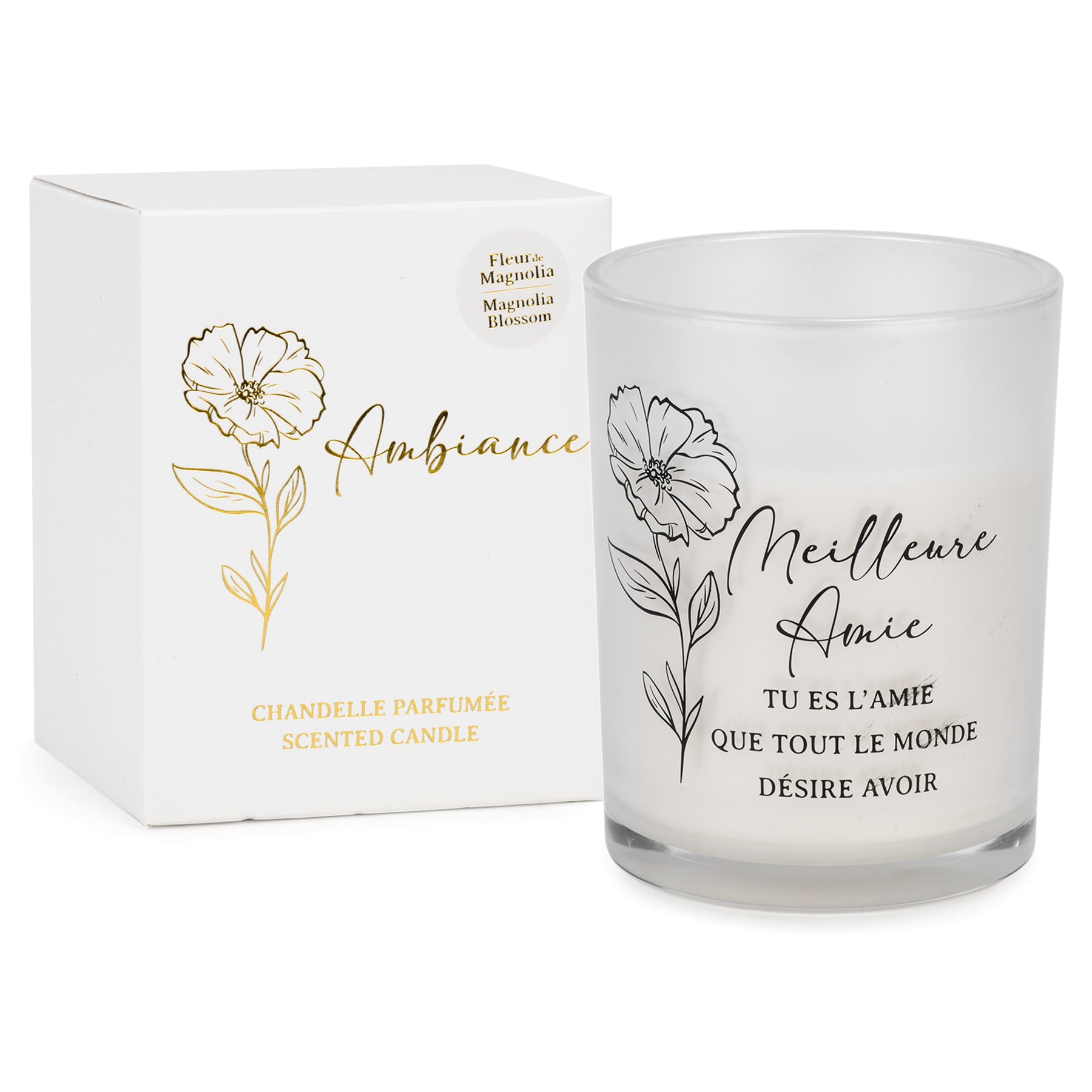 Scented candle - white magnolia Meilleure Amie 10 x 13 cm