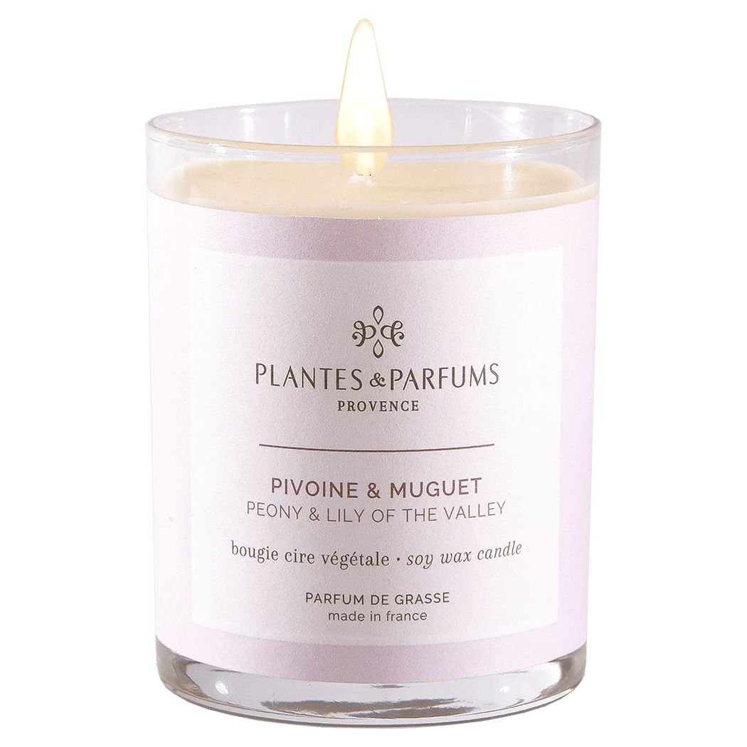 Chandelle soja - Pivoine &amp; Muguet 180g