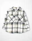 Checked sherpa lined overshirt