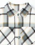 Checked sherpa lined overshirt