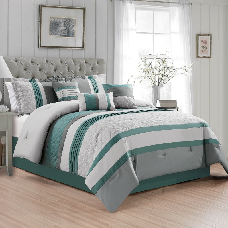 Charlotte Aqua King Comforter Set – Les Magasins Cpc