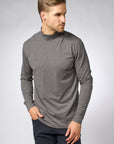 Plain high-neck long-sleeved t-shirt - CUBE