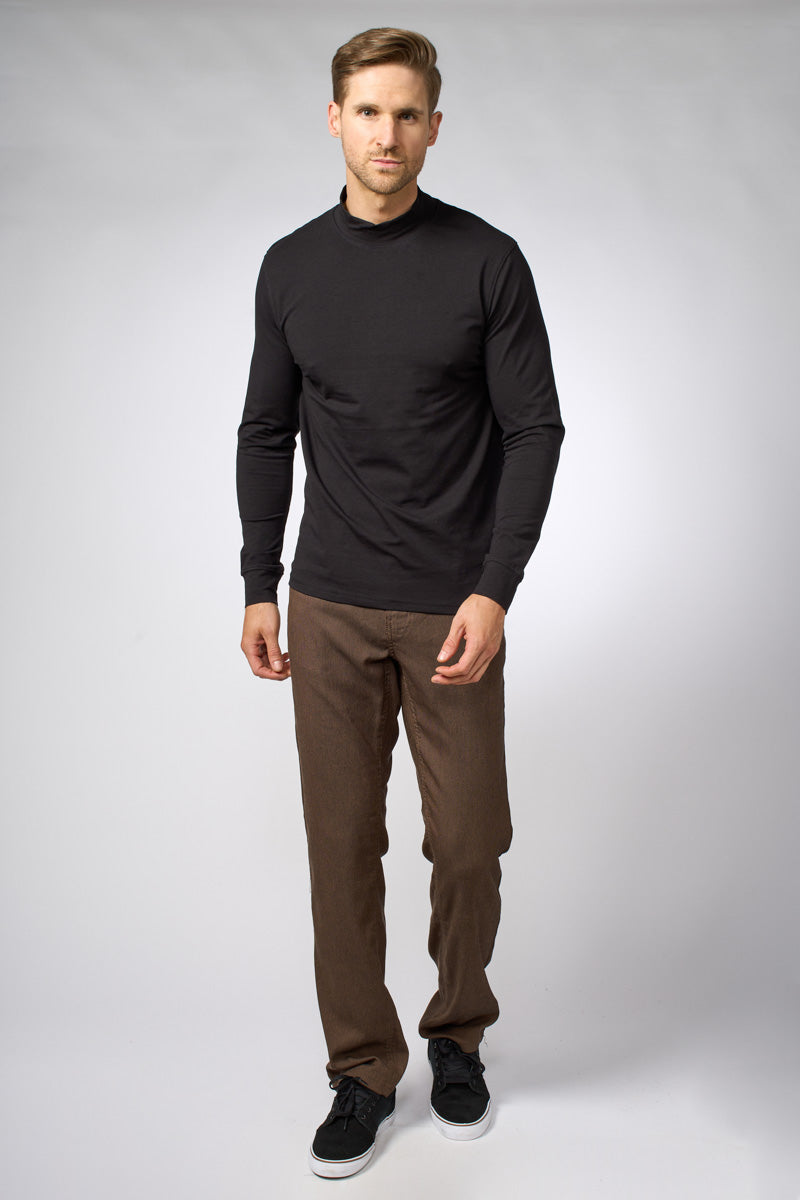 Plain high-neck long-sleeved t-shirt - CUBE