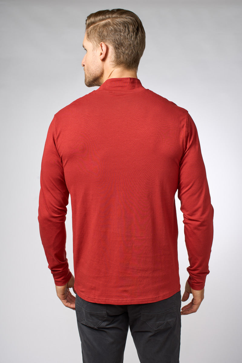 Plain high-neck long-sleeved t-shirt - CUBE