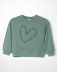 Sweater with heart pattern