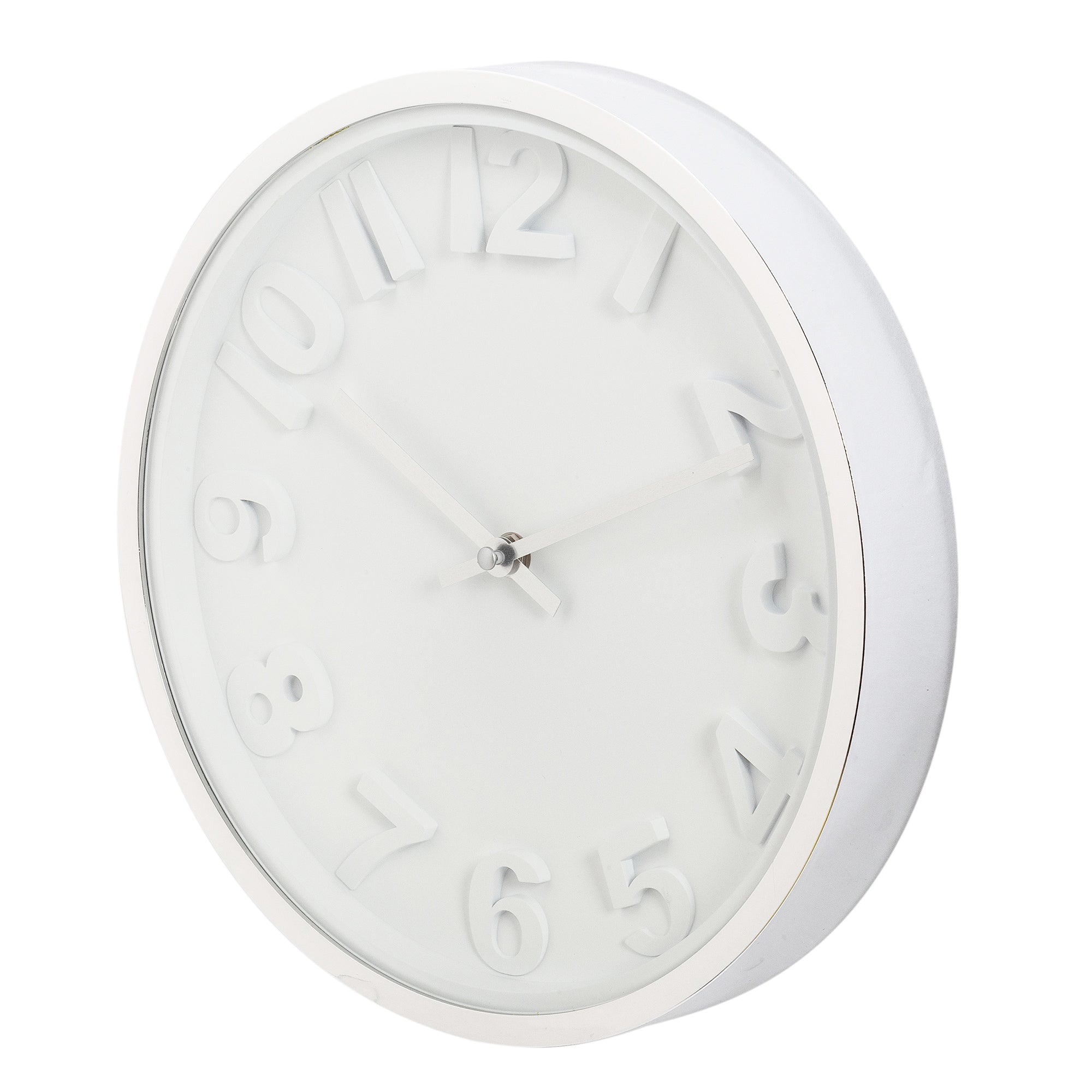 Horloge murale 29 cm fond blanc - Blanc