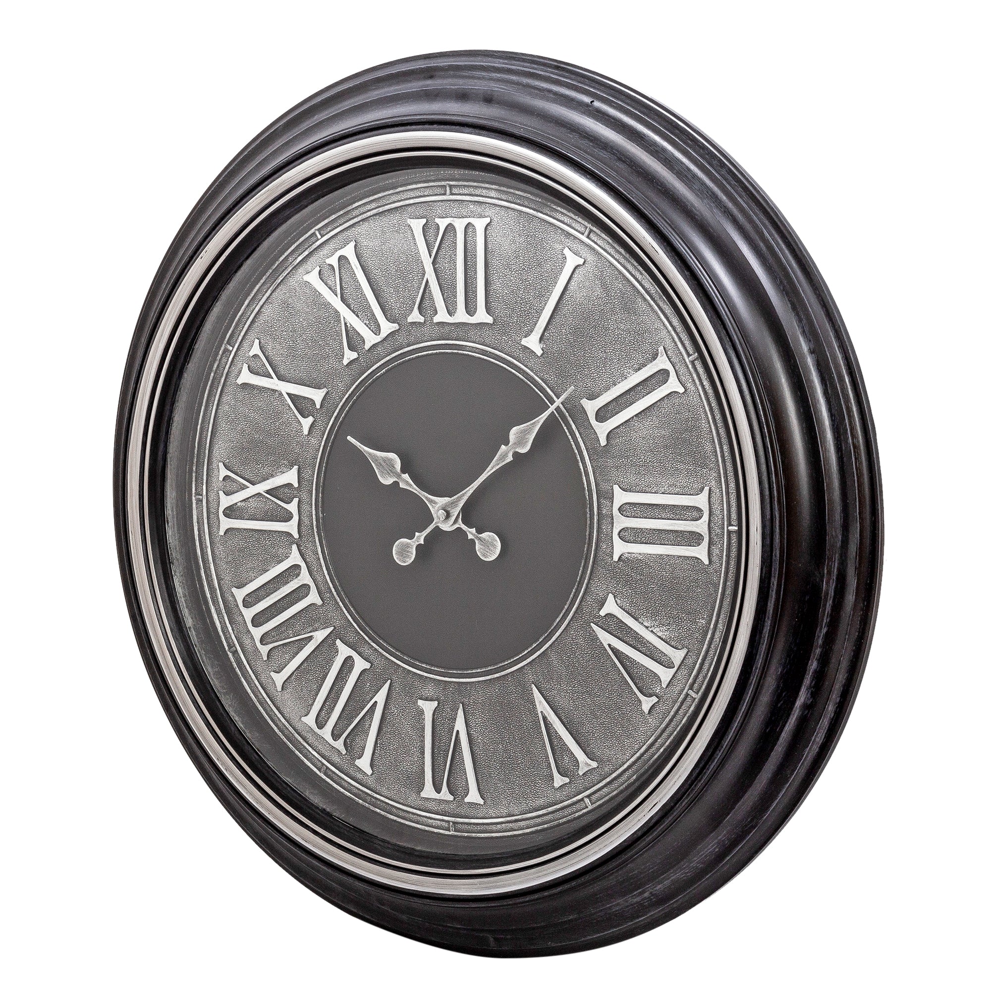 Wall clock 58 cm Roman numerals - Black