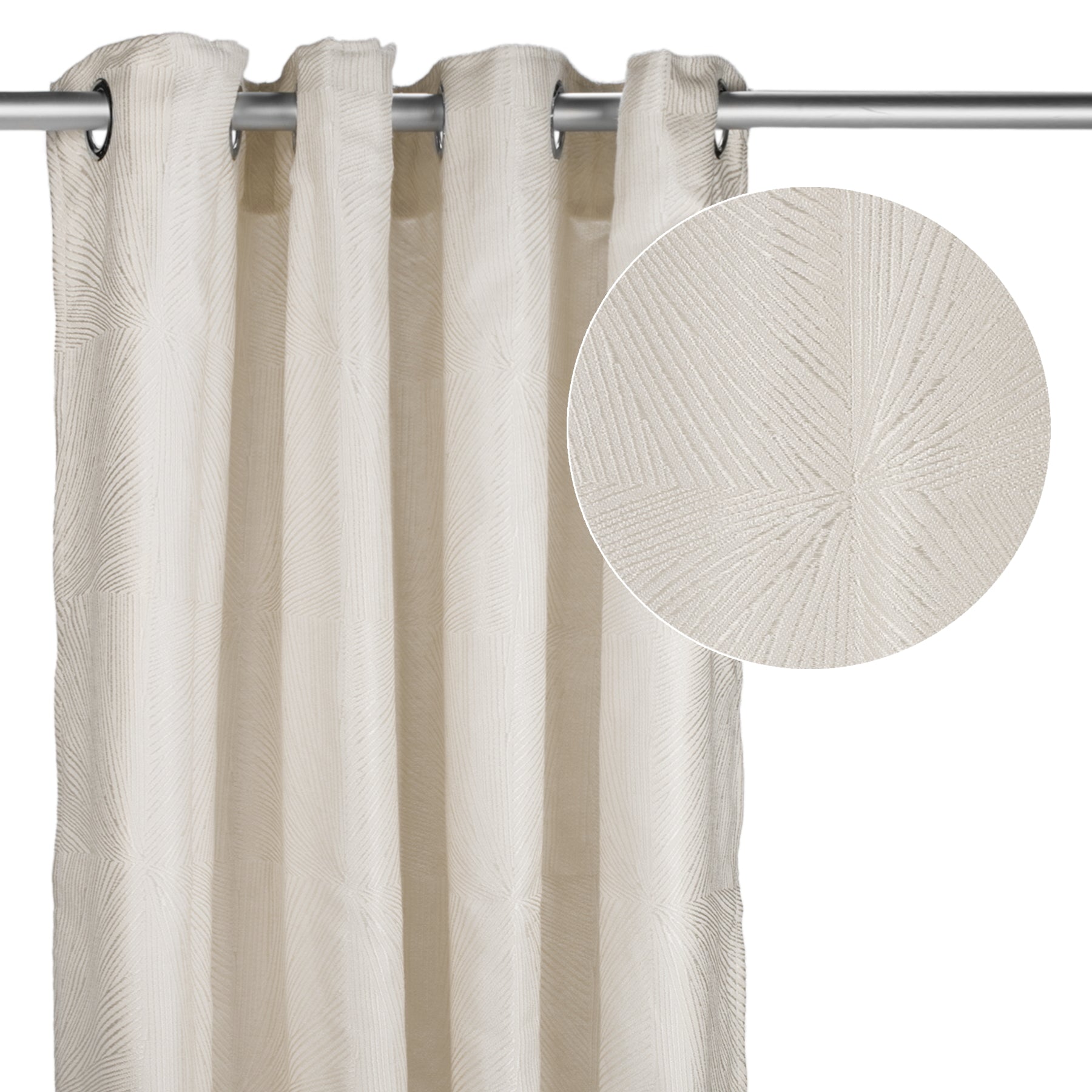 Ivory textured curtain