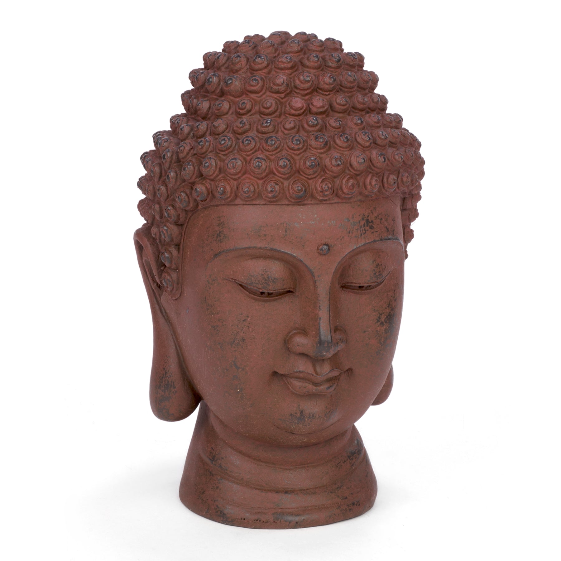 Bibelot tête de bouddha - terracotta 23cm