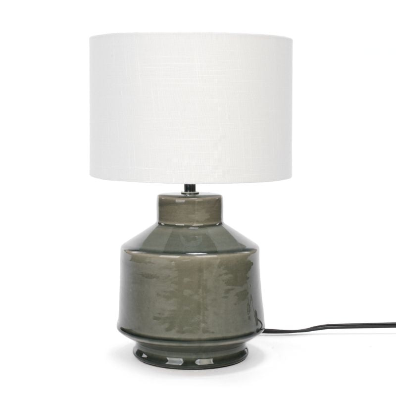 Lampe de table base verte 33 cm