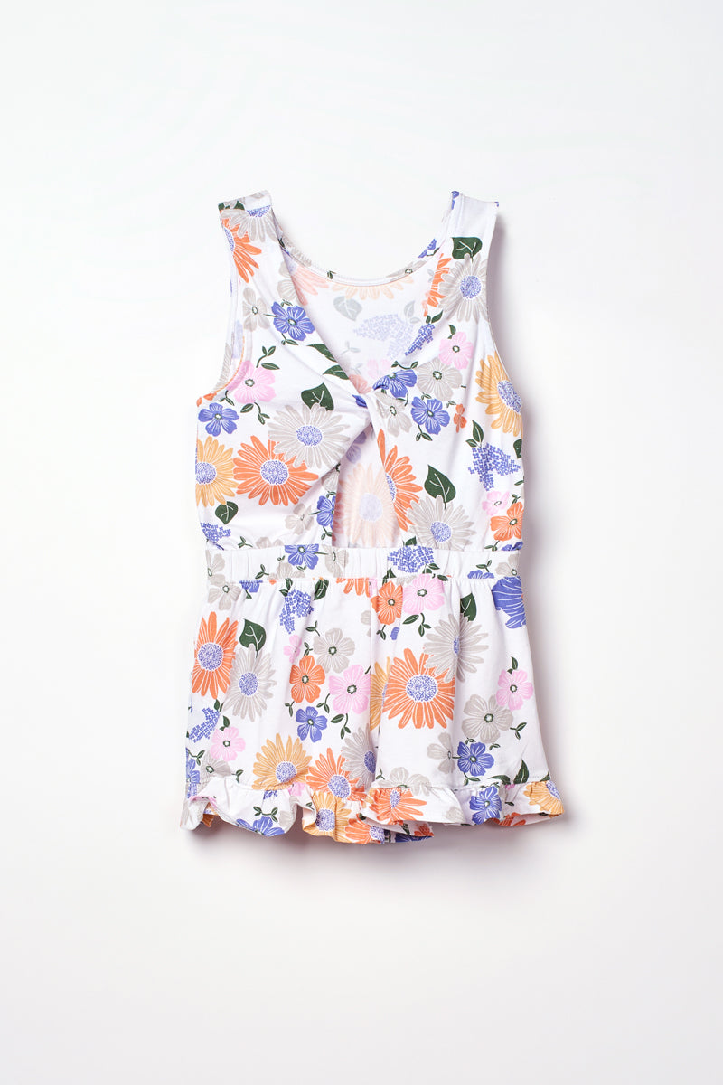 Short floral jumpsuit 