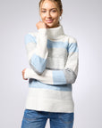 Striped Turtleneck Sweater - Motion