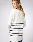 Striped V-neck knit - Mosaic