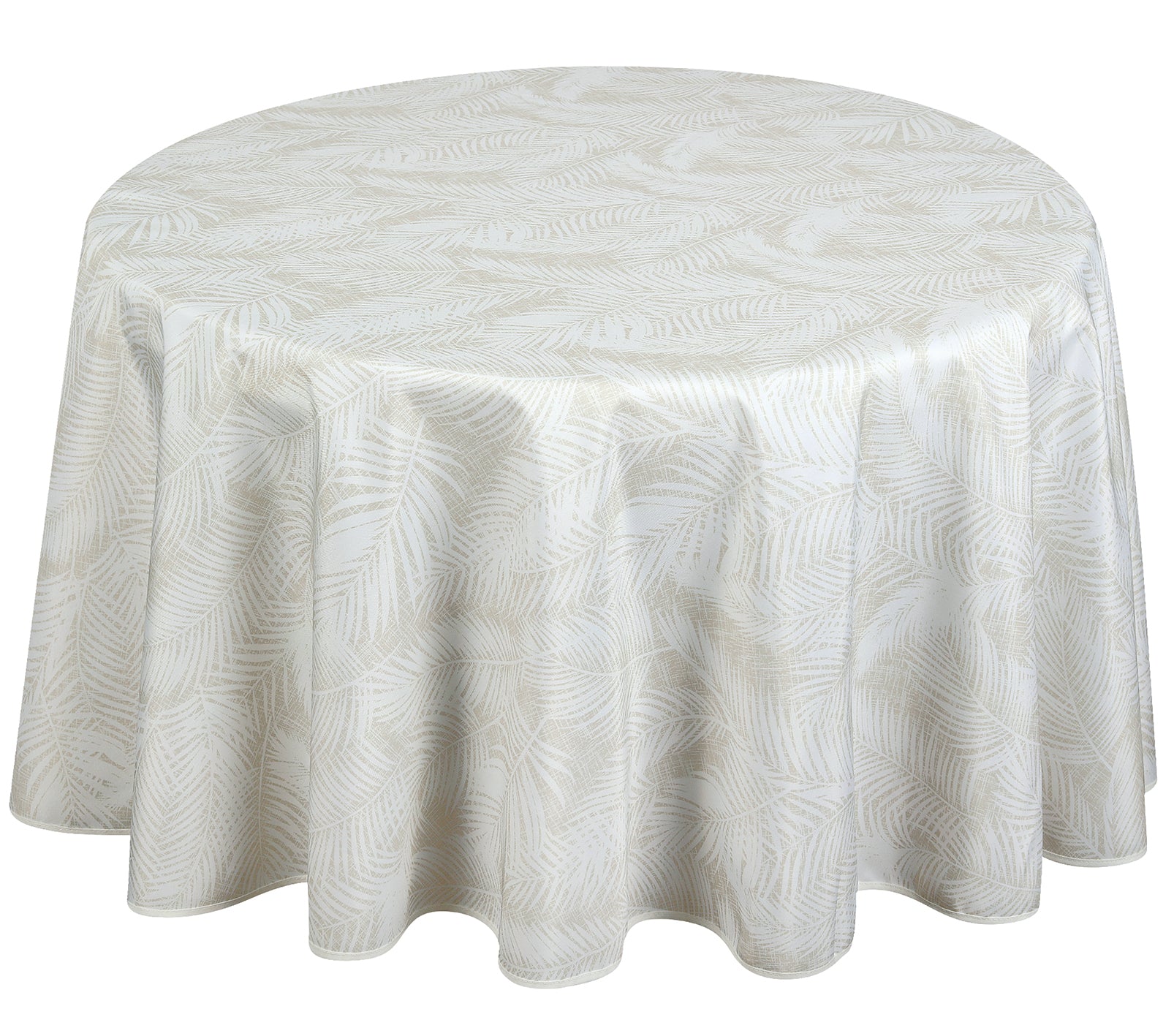 Cachet tablecloth - round beige 178cm