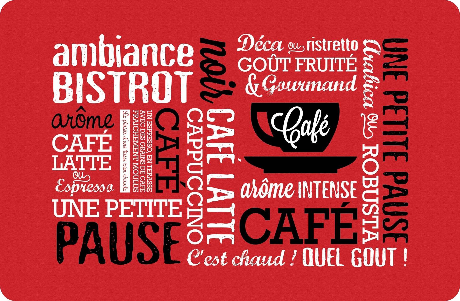 Placemat 30 x 45 cm Bistro - Red