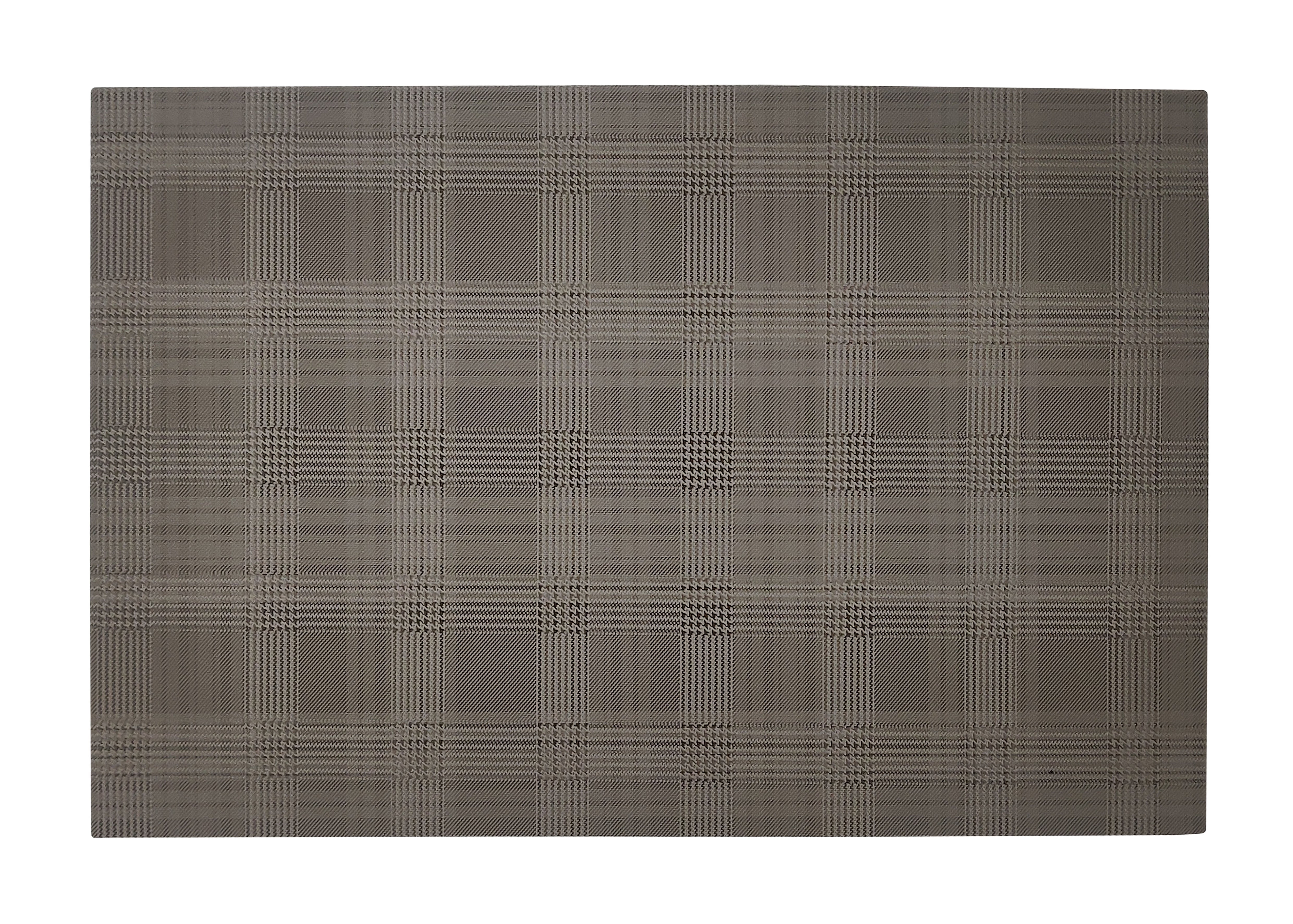 Plaid fabric placemat 30 x 45 cm - Brown