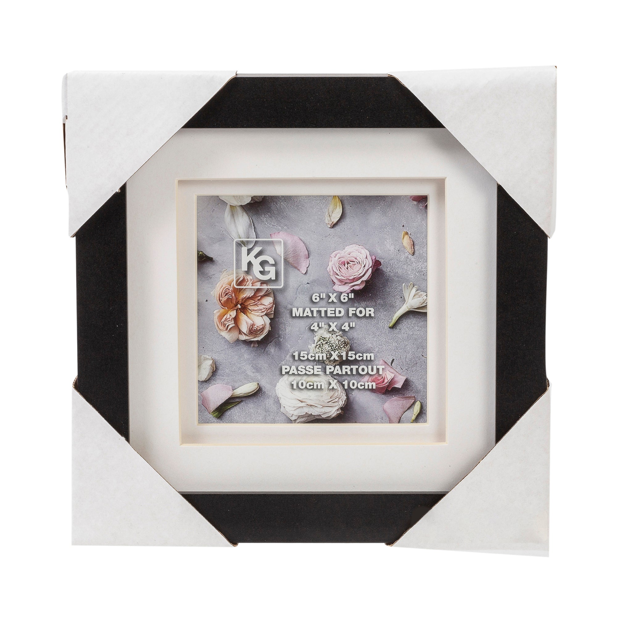 Passepartout photo frame 15 x 15cm / 10 x10 cm - Black