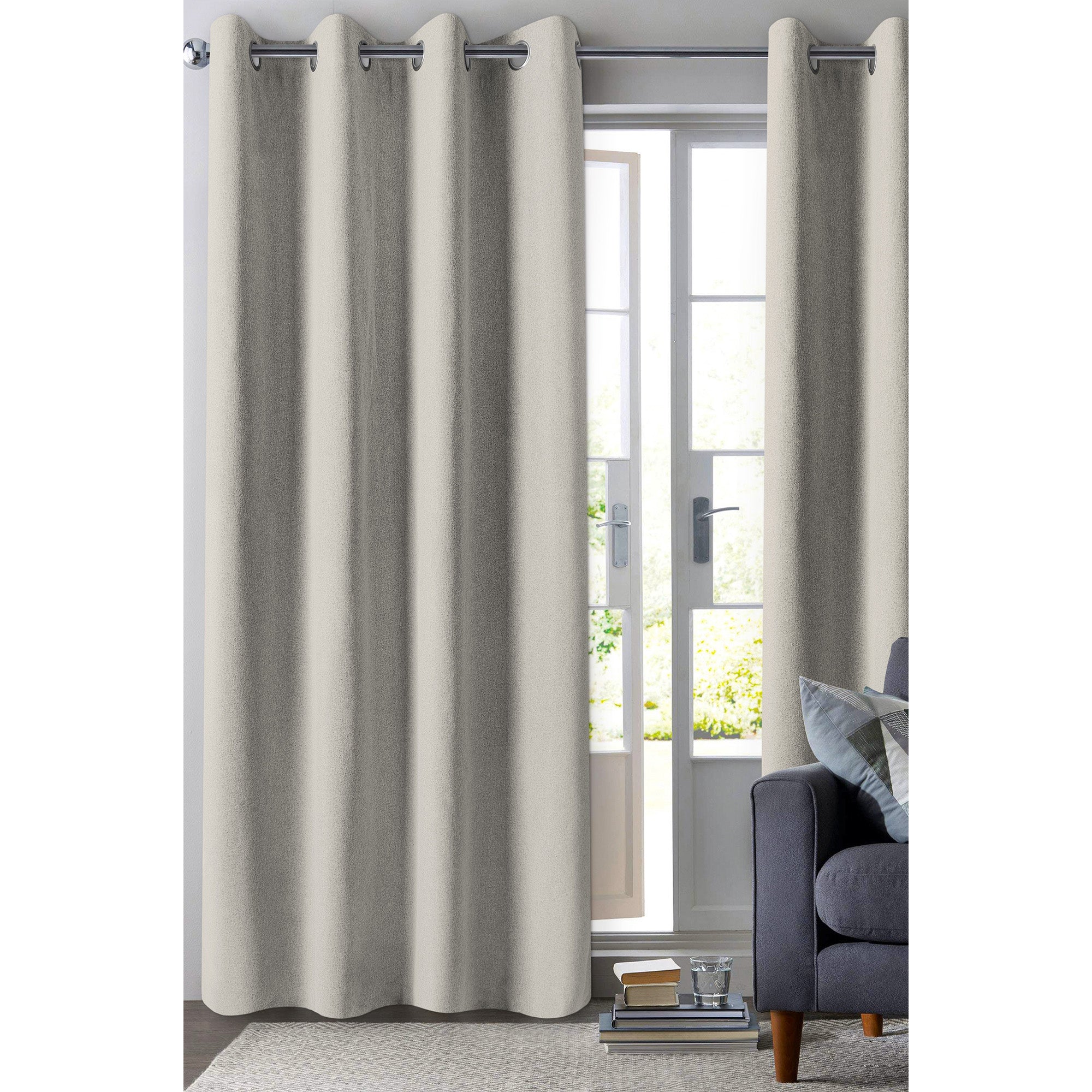 Blackout curtain - Natural linen look 137 x 213 cm