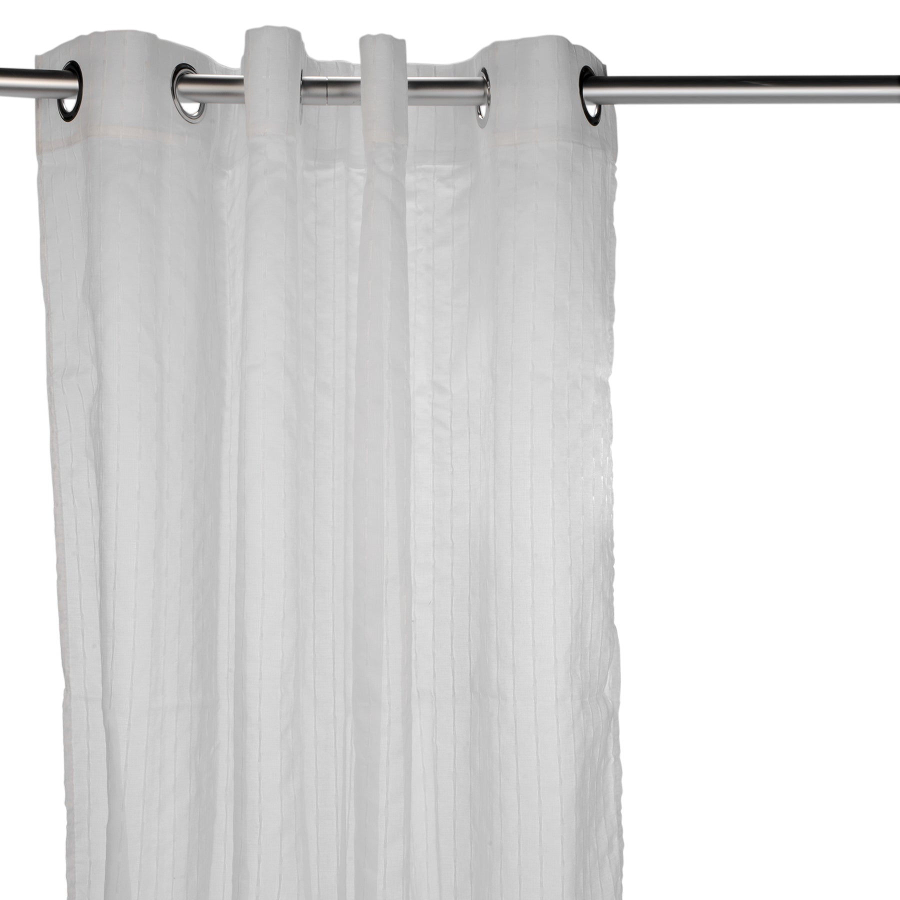 White striped curtain