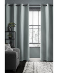 Darkening curtain - Aqua chevron pattern jacquard 132 x 213 cm