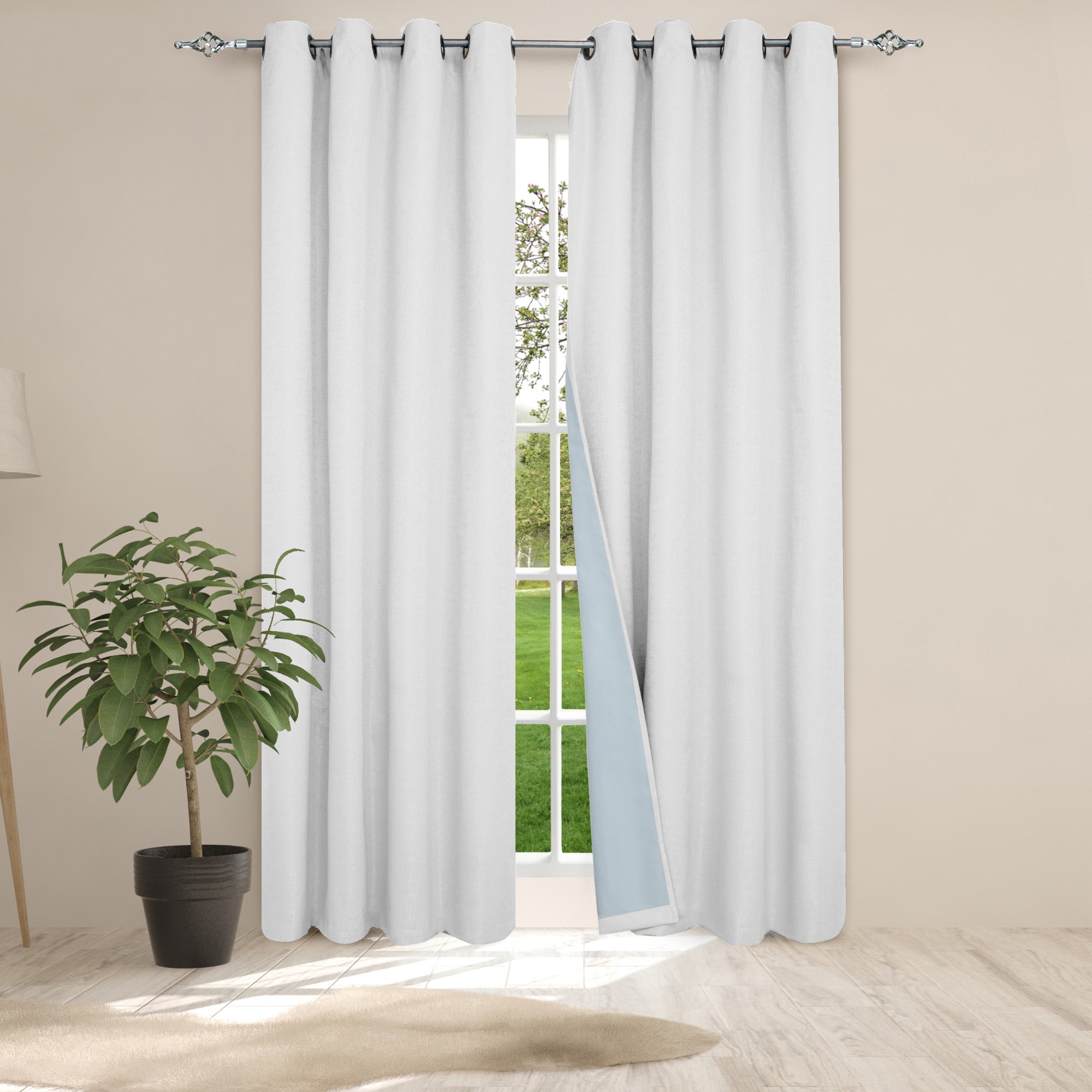 Total blackout curtain - White 137 x 213 cm