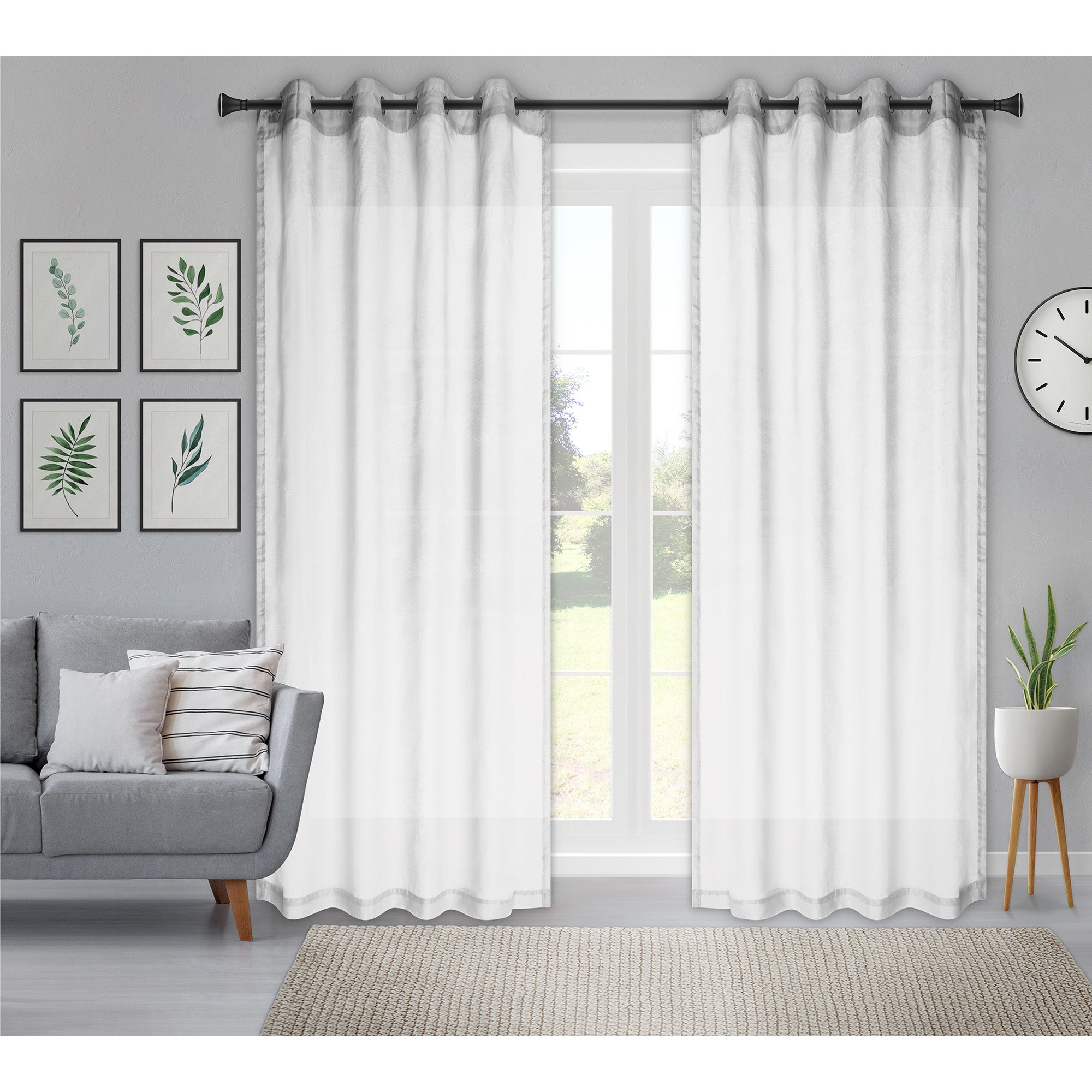 Semi-opaque curtain - Bella white 137 x 218 cm